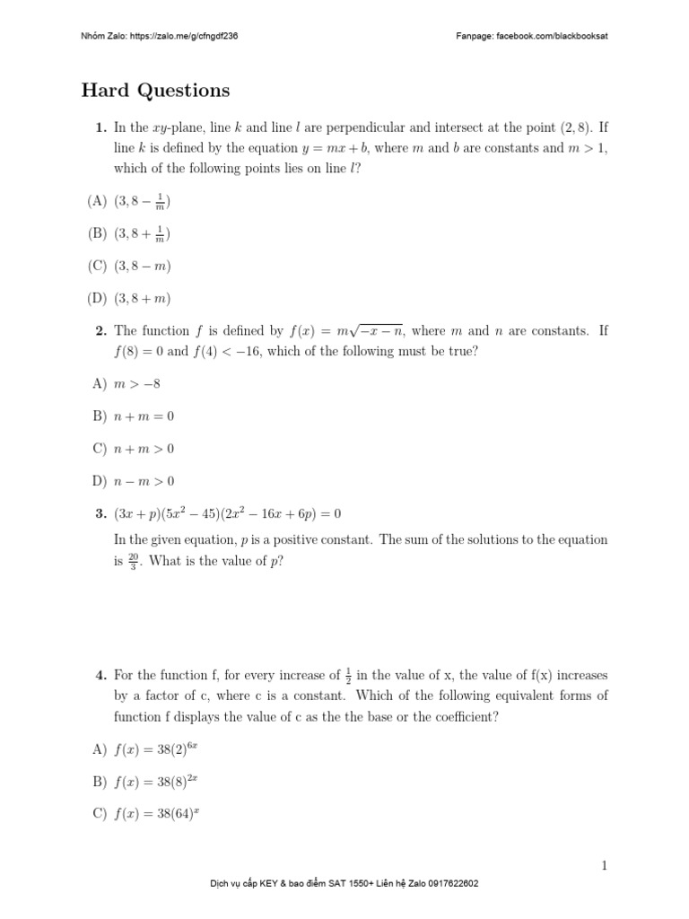 Blackbook 150+ Hard Math Questions | PDF | Volt | Electrical Resistance ...