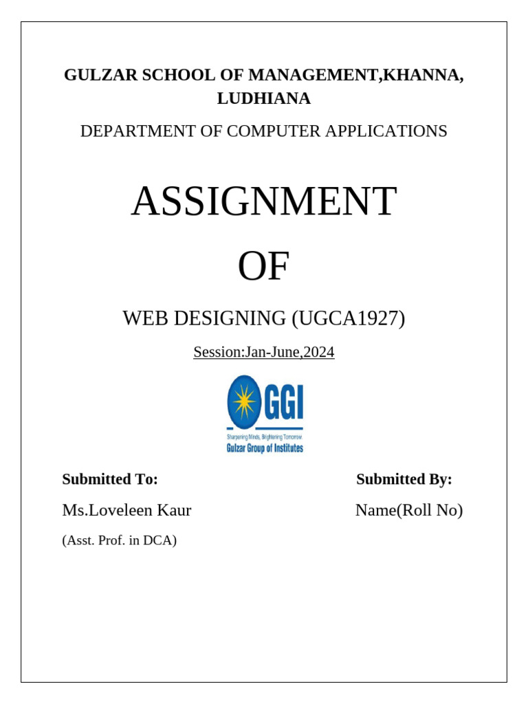 Assignment Report Format(2) | PDF