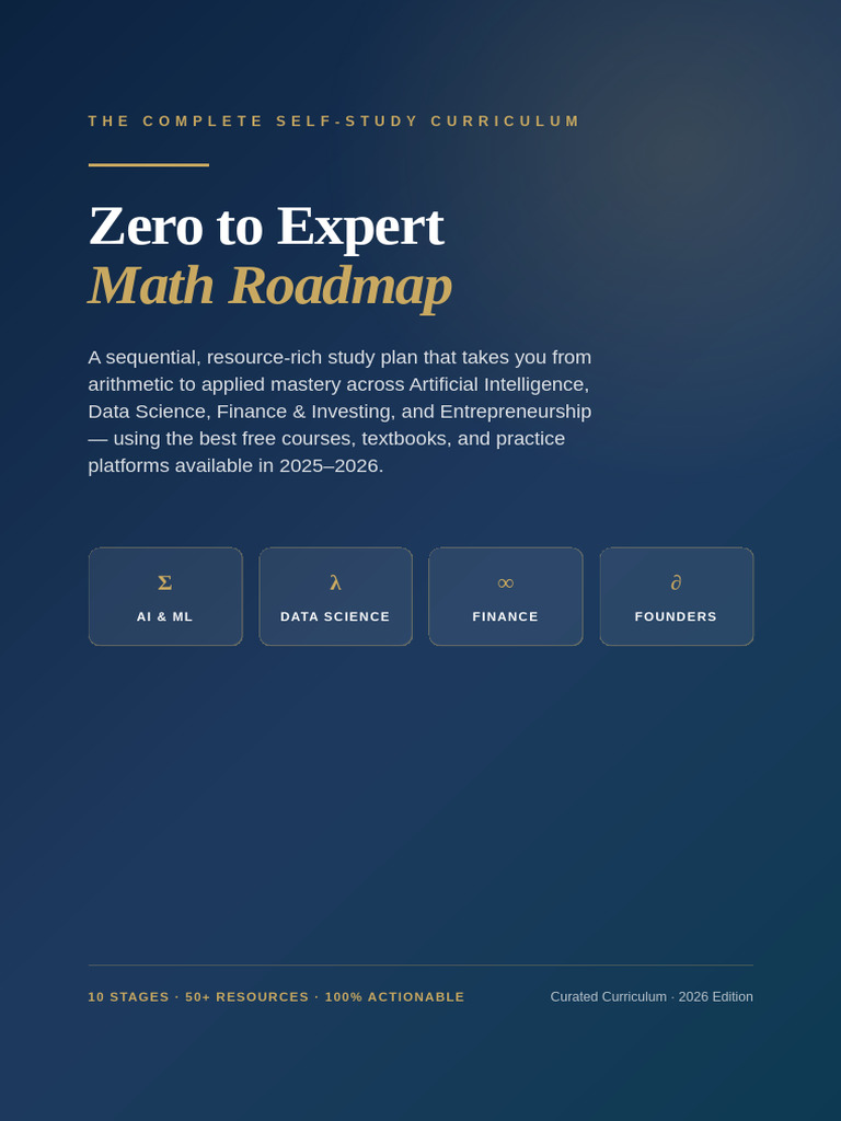 Zero-to-Expert Math Roadmap | PDF | Applied Mathematics | Mathematical ...