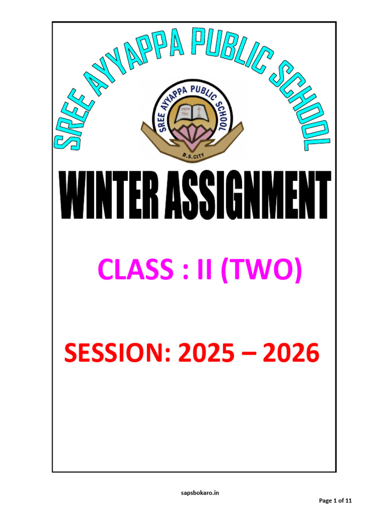 03. Std 2 Winter Assignment | PDF | Earth Sciences