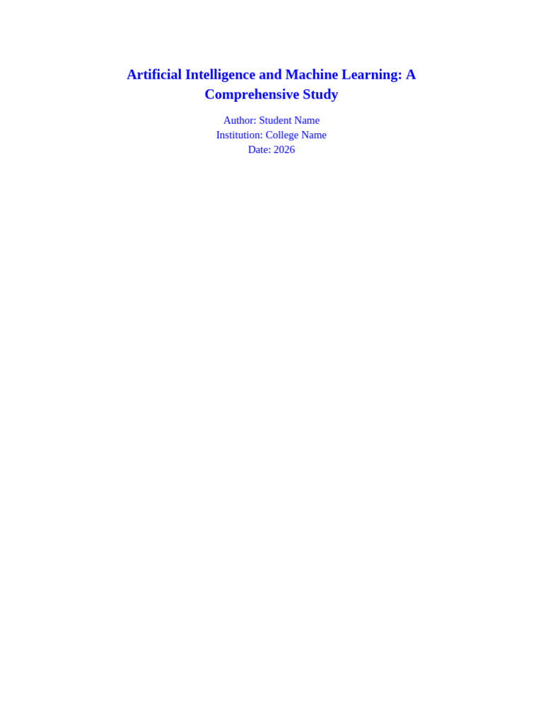 Realistic AI ML Research Paper | PDF