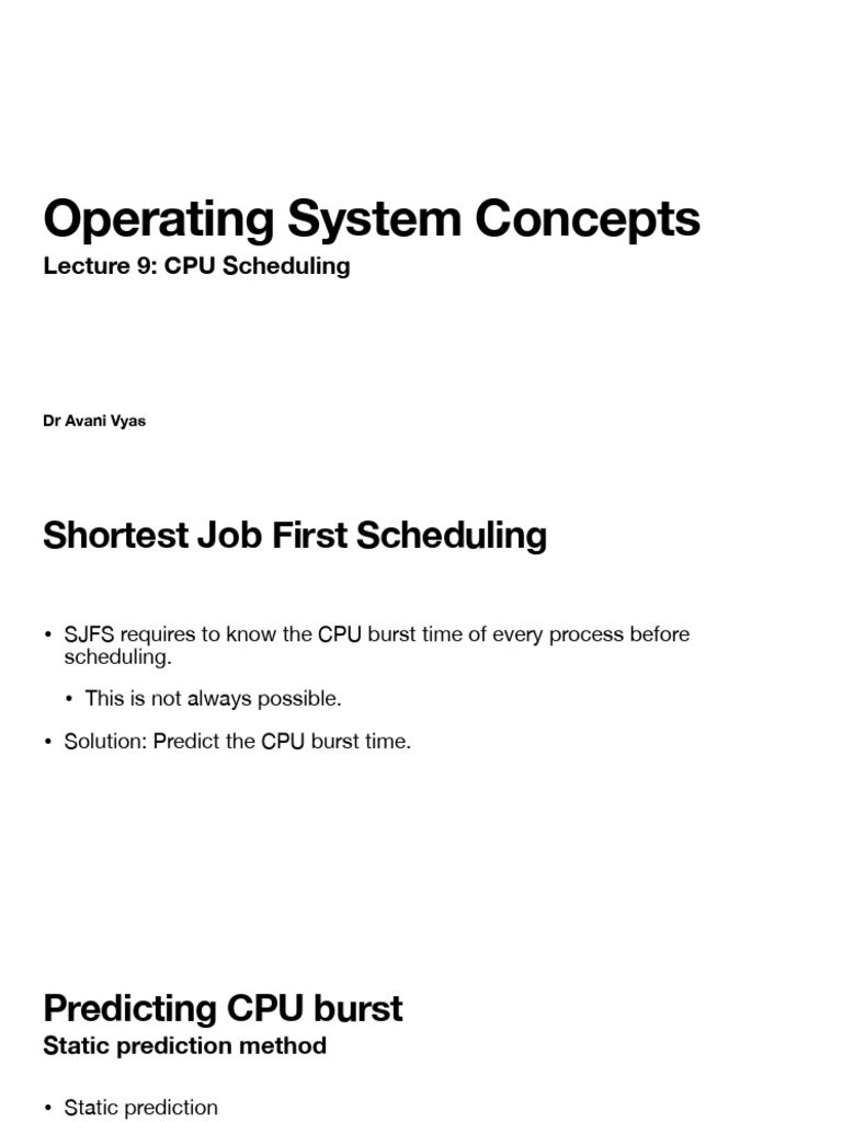 Lecture 9 CPU Scheduling | PDF | Scheduling (Computing) | Algorithms