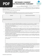 High Risk Surgical Consent Form | PDF | Surgery | Sepsis