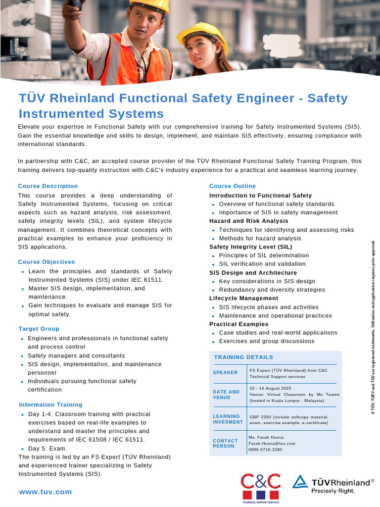 Flyer Fuctional Safety Engineer - Safety Instrumented Systems - Rev2 ...