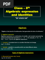 Algebraic Expressions Worksheet | PDF | Area | Multiplication