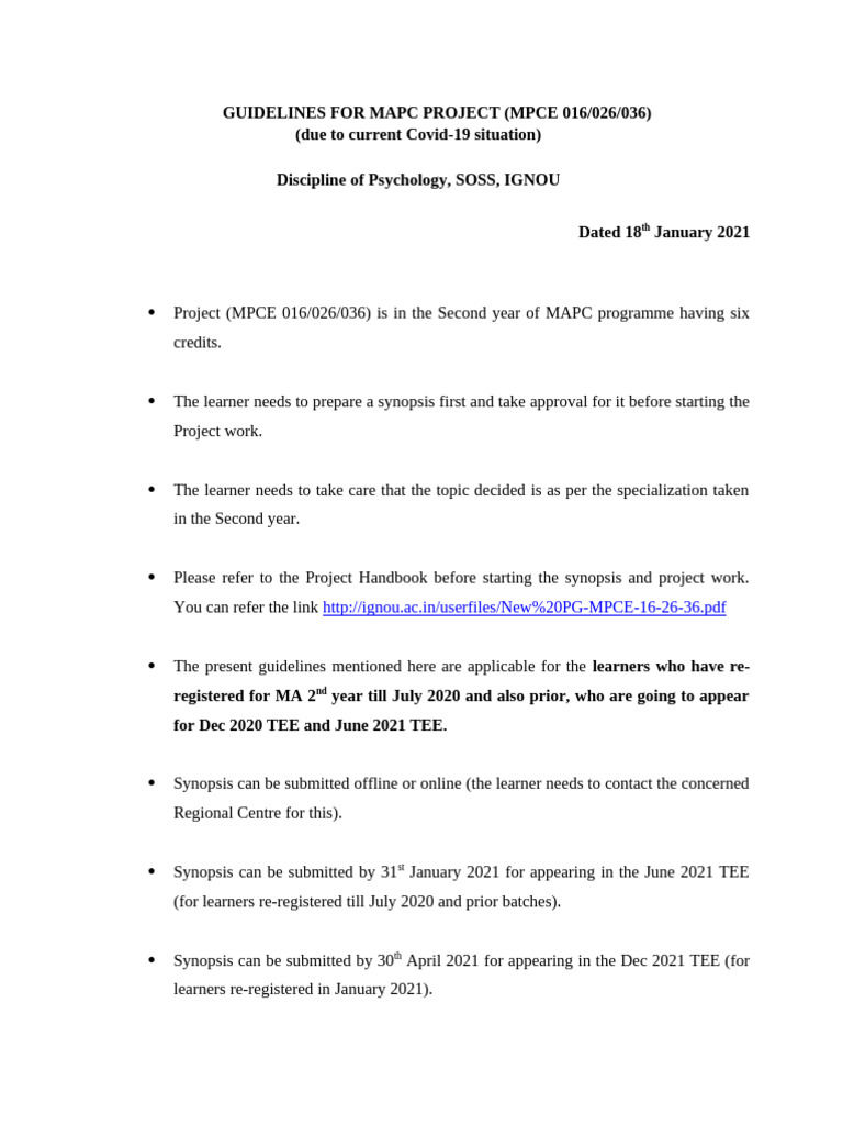 Project Guidelines MAPC | PDF | Thesis | Academia