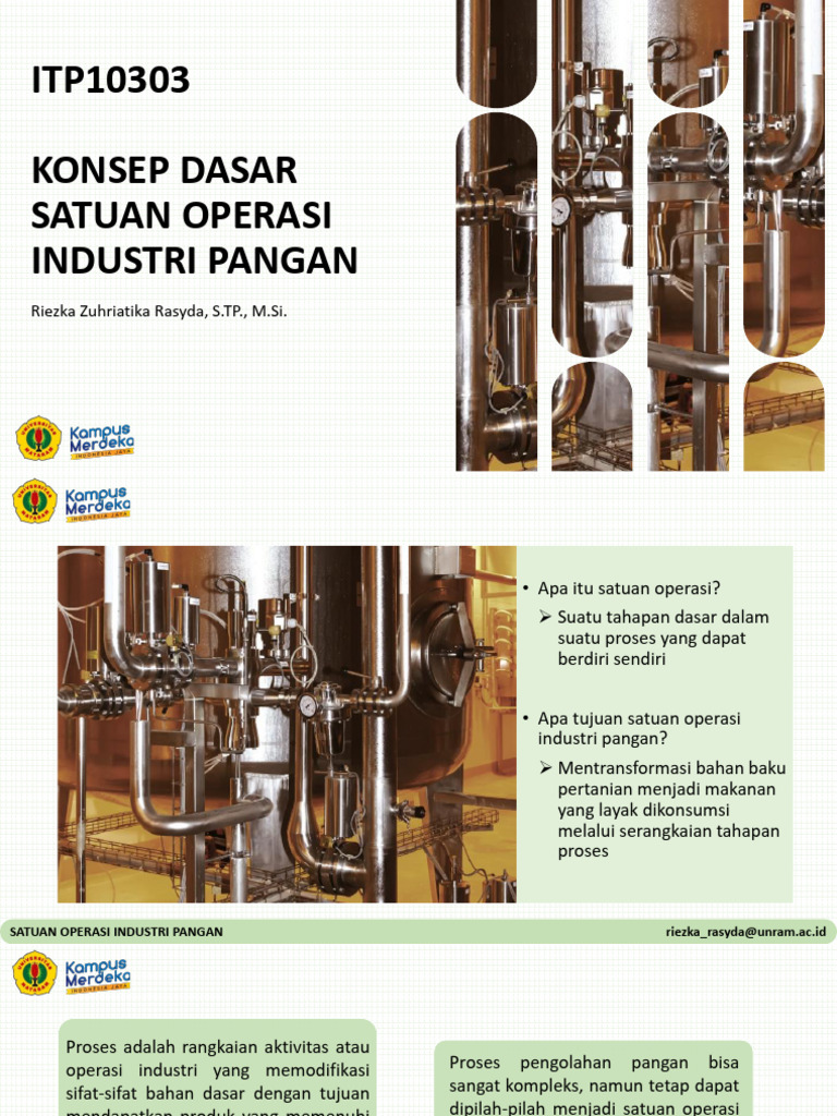 Satop - 1 Konsep Dasar Satuan Operasi | PDF