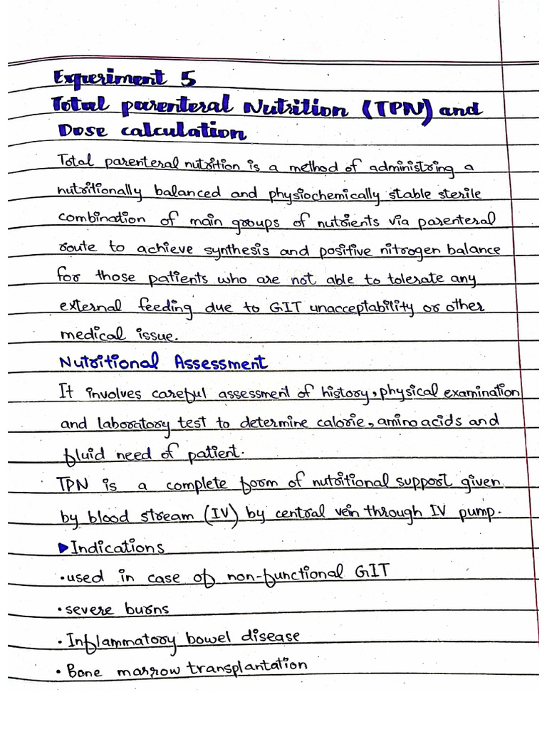 TPN Practical | PDF