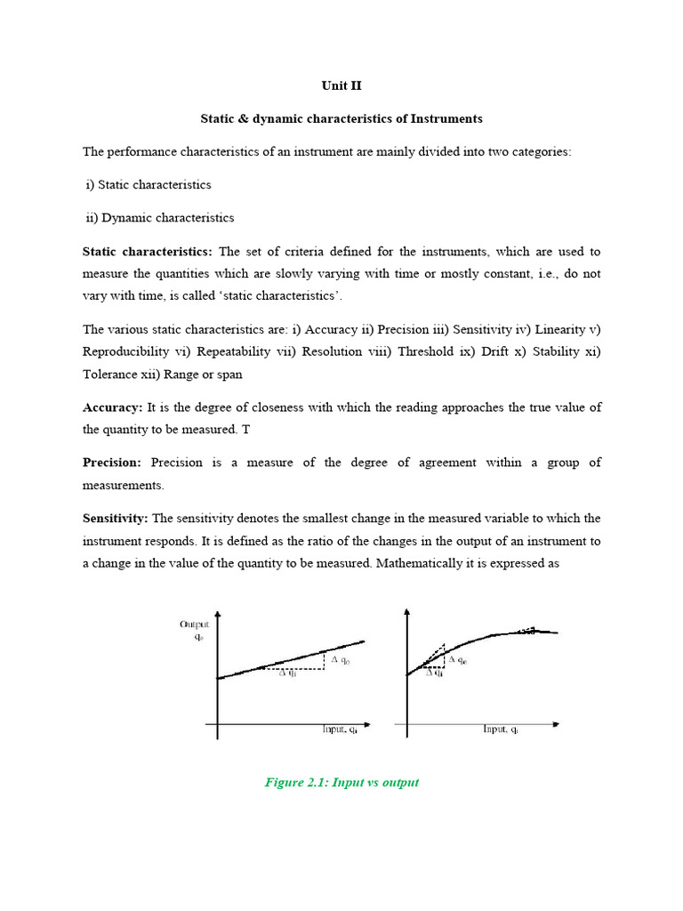 Instrumentation Unit II | PDF | Torque | Force