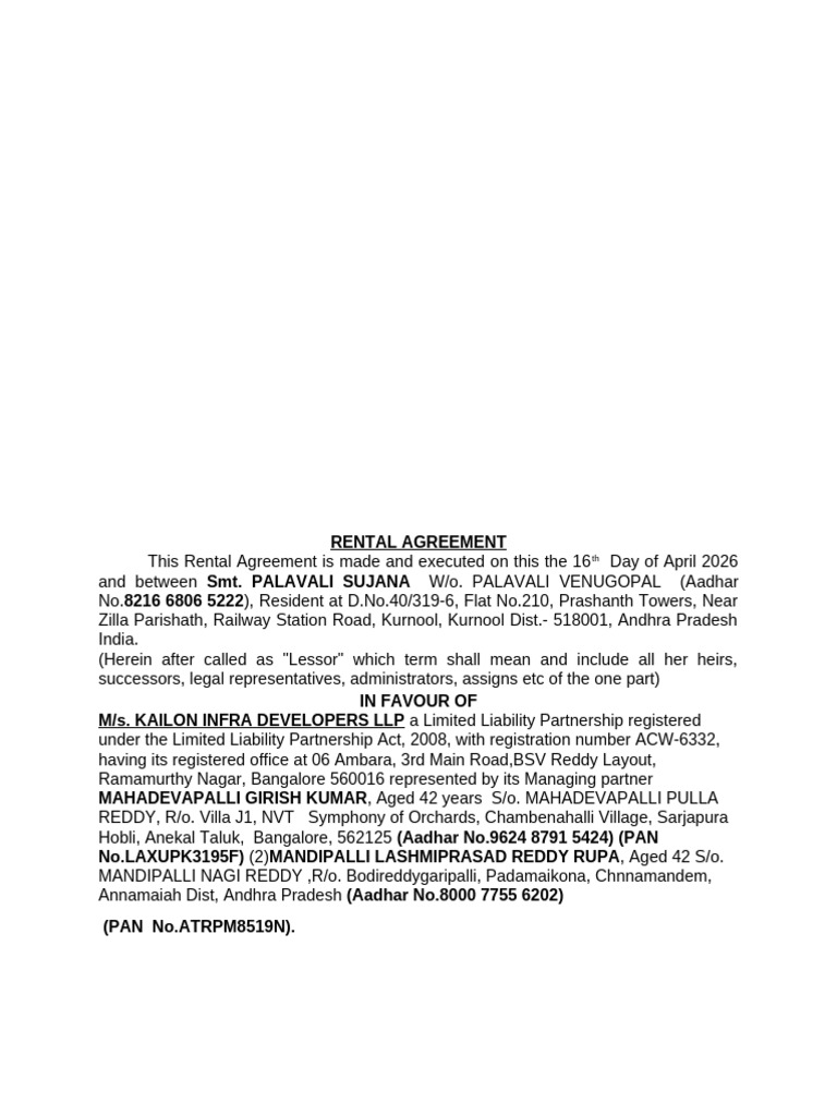 Rental Agreement | PDF | Lease | Private Law