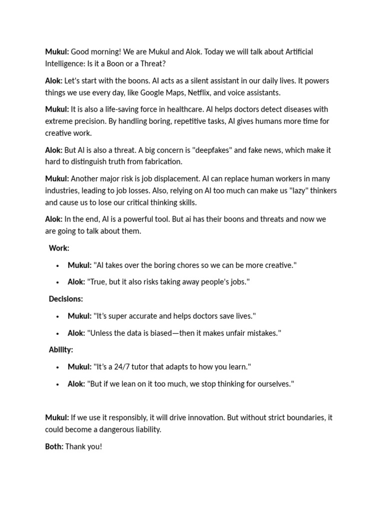 Script of Ai | PDF