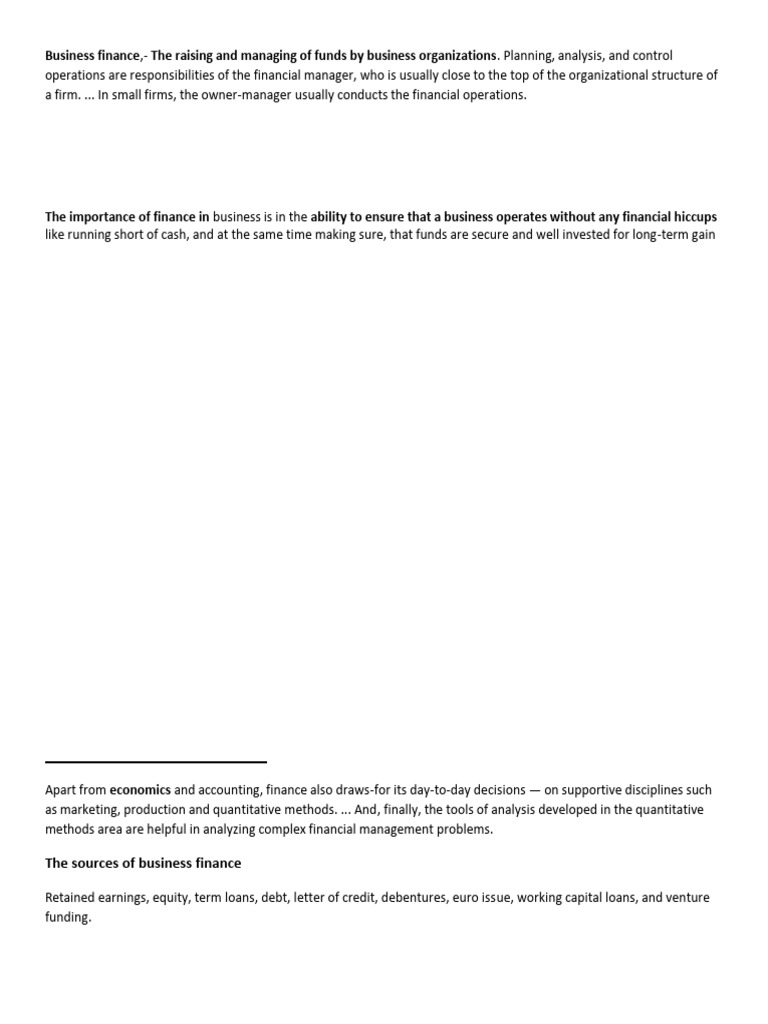 Business finance notes | PDF | Capital Budgeting | Cost Of Capital