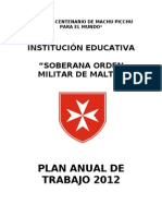 Plan Anual I.E. Soberana Orden Malta 2012