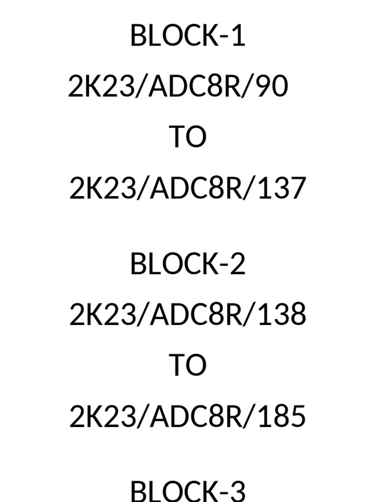 Block Adc- Part i | PDF