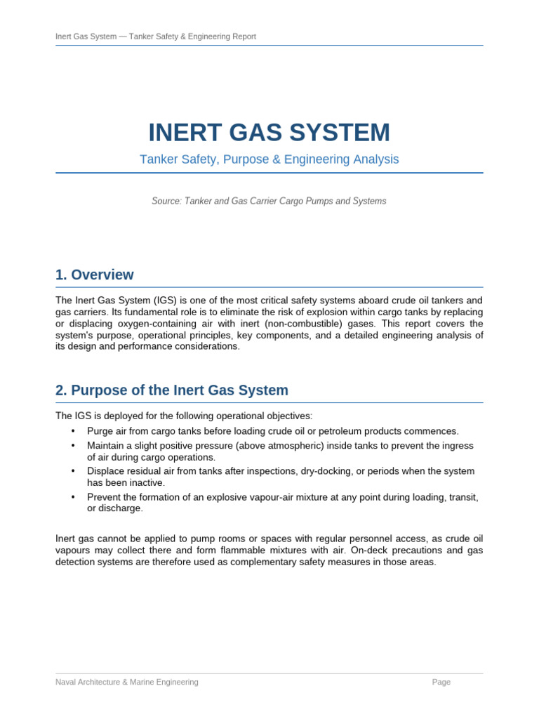 Inert Gas System Report | PDF | Oil Tanker | Corrosion