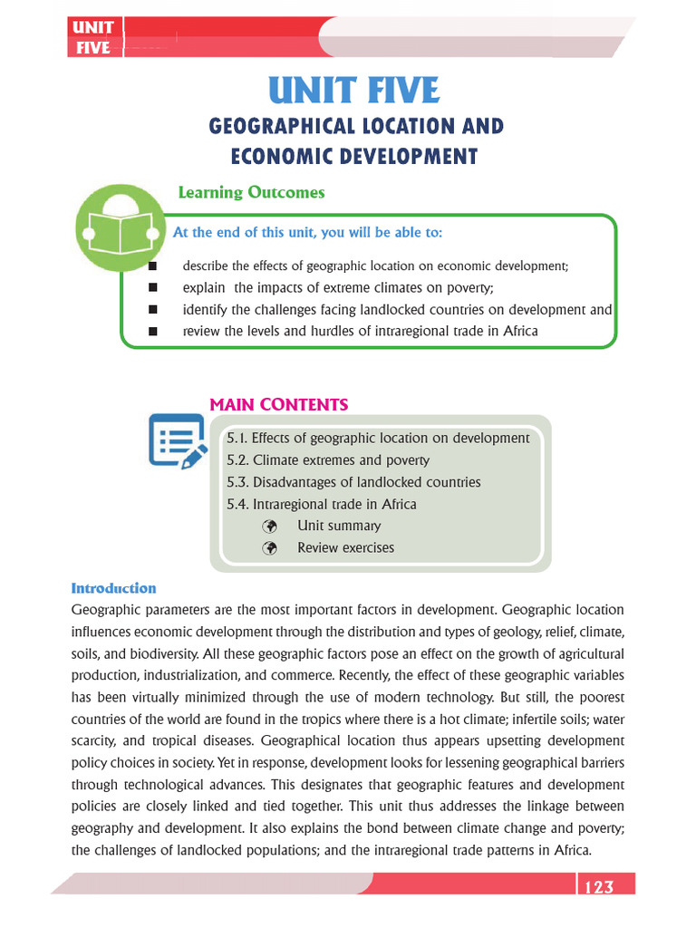 G11-Geography Unit 5 | PDF | Economics | Economies