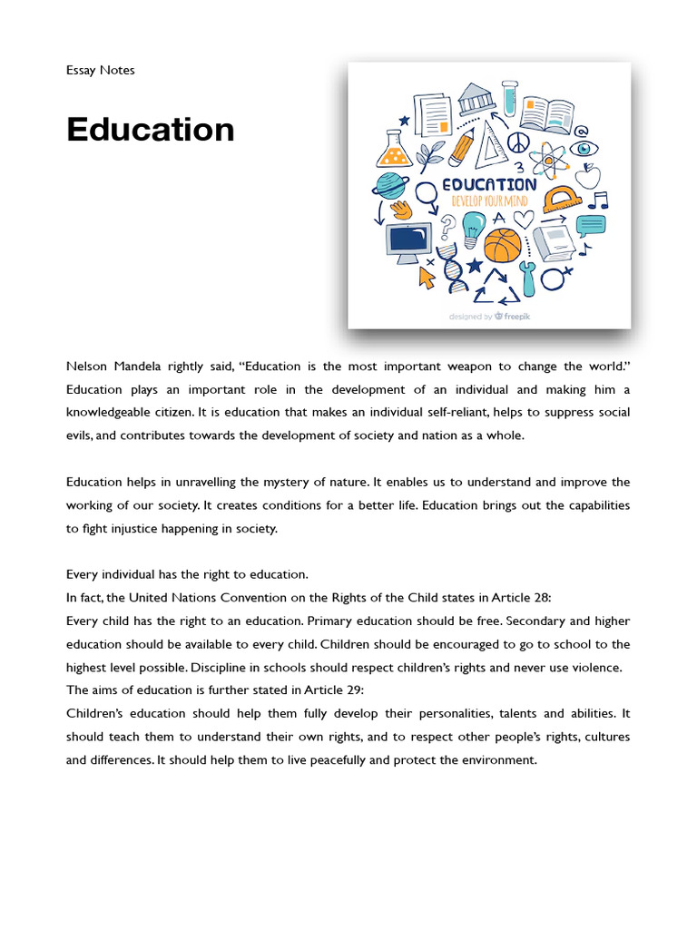 Essay Notes Education | PDF
