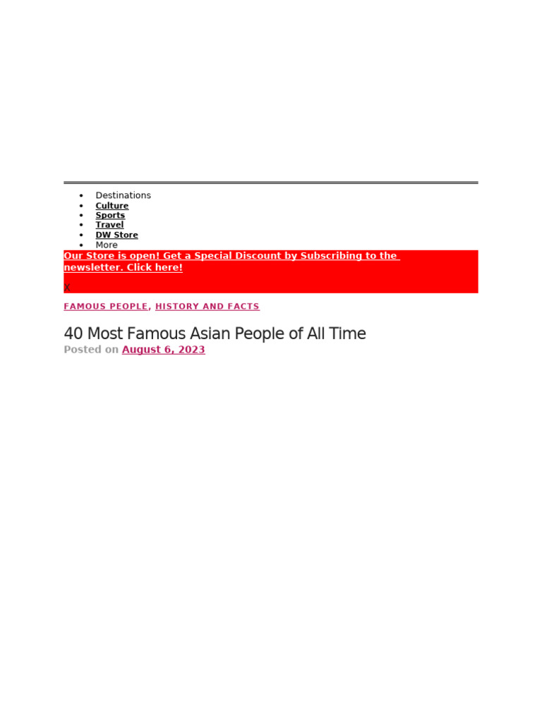 40 Asian Famous | PDF | Confucius