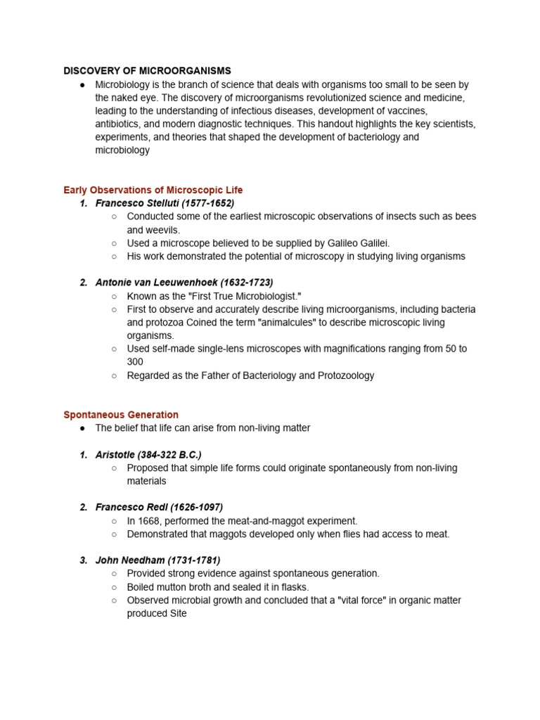 Bacteriology Notes | PDF | Cell (Biology) | Bacteria
