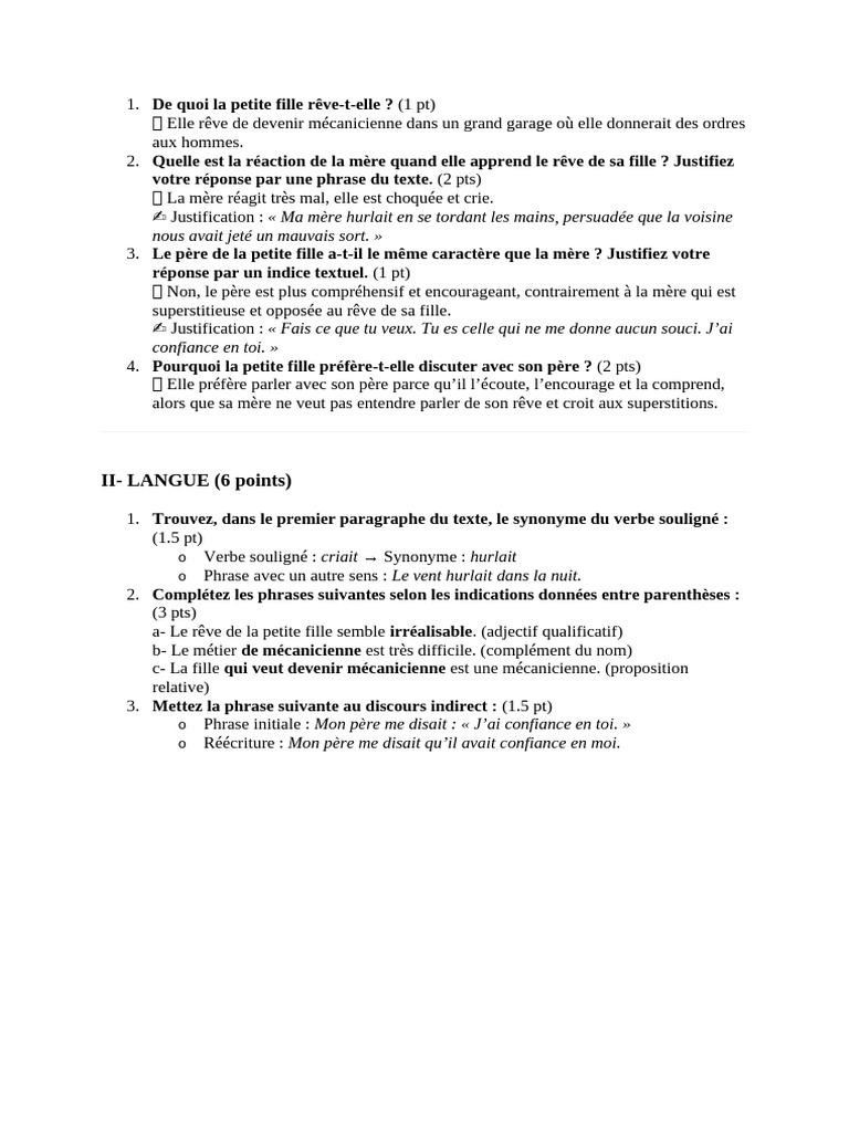 Correction Dev Jeunesse | PDF