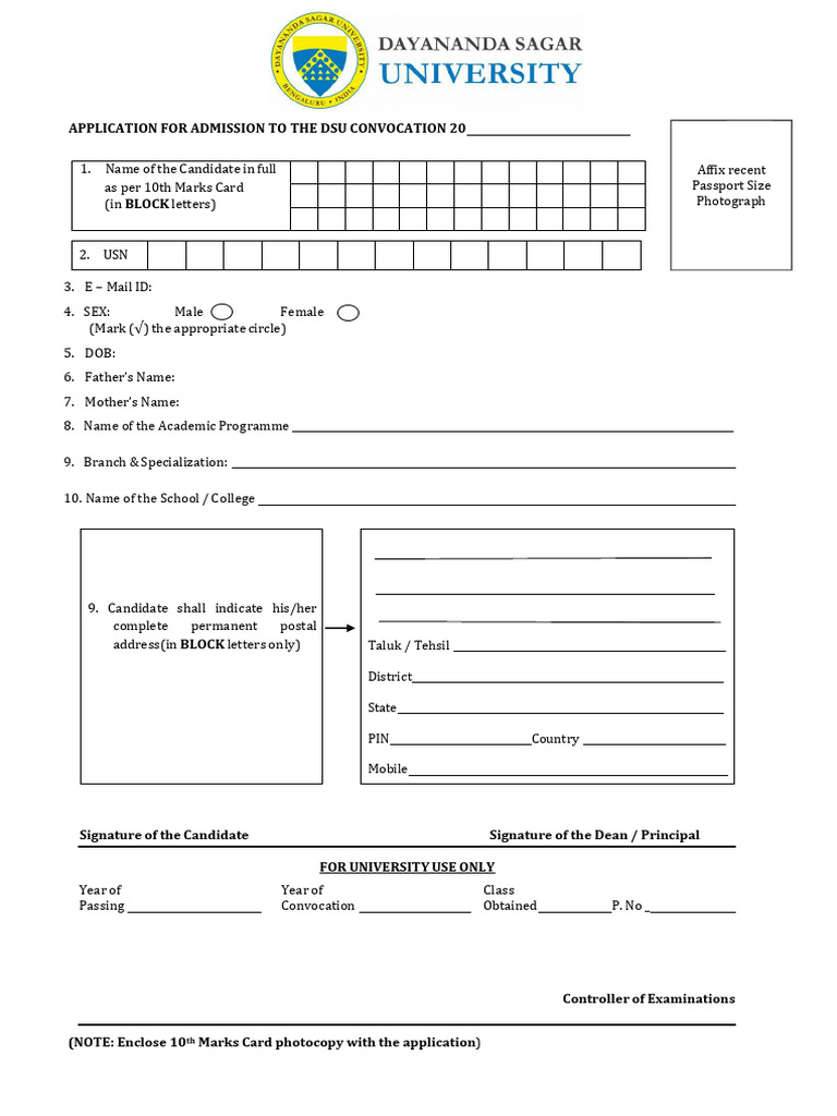 Convocation Application 2025 | PDF