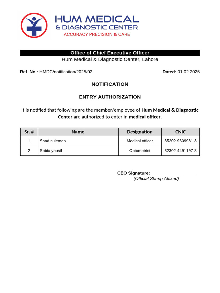 Notification | PDF