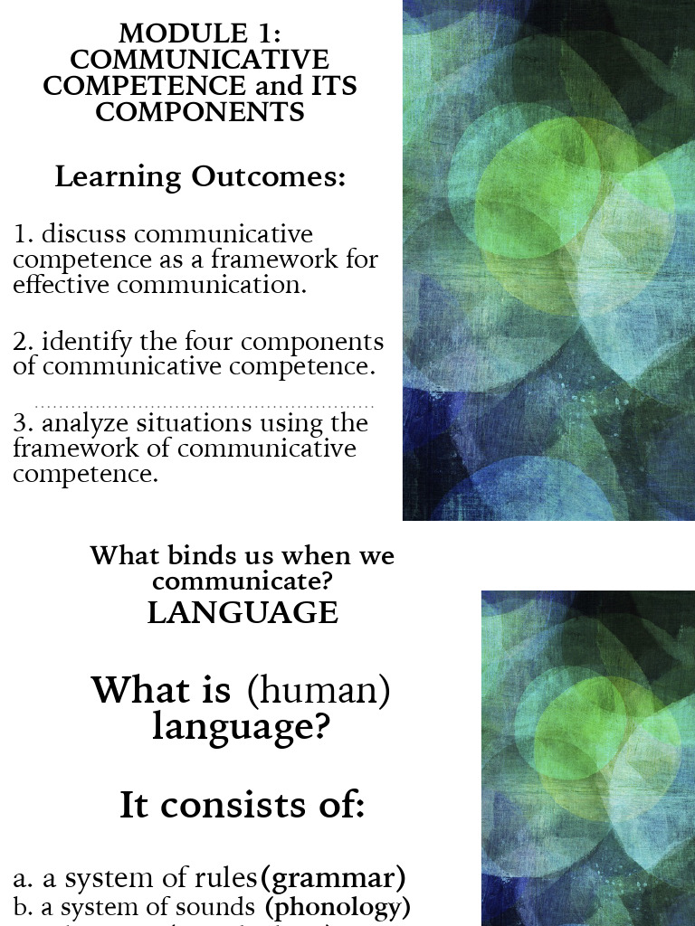 Lesson on Communicative Competence | PDF | Sociolinguistics | Linguistics