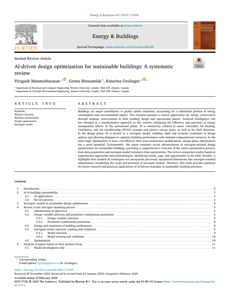 AI Driven Design Optimization for Sustainable Buildings | PDF | Green ...