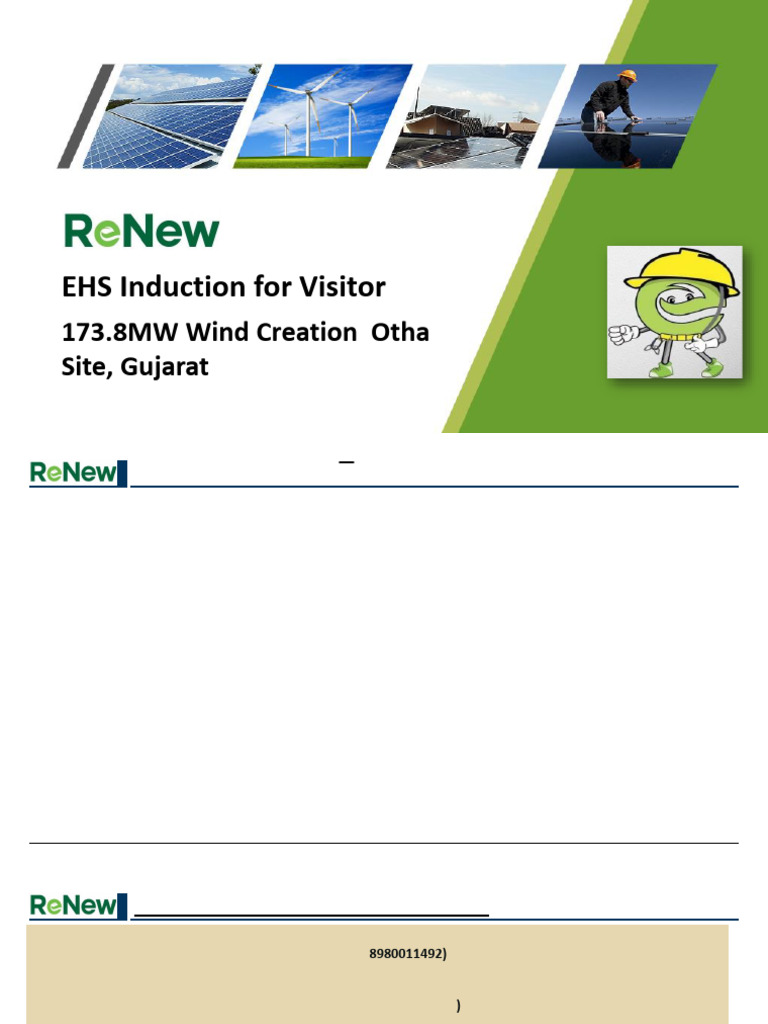 Revised EHS_Visiitor_ Induction_173.8 MW Otha Site - Copy | PDF ...