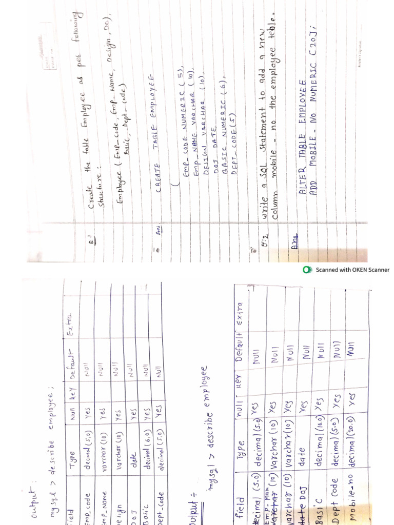 DBMS practical file-1 | PDF
