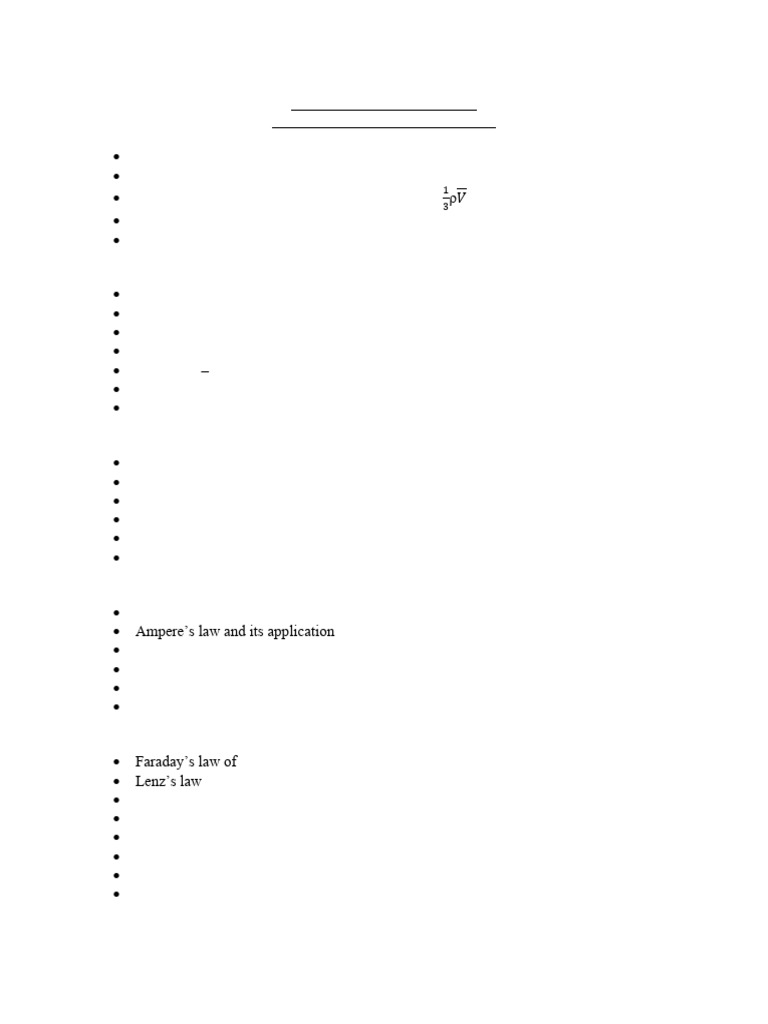 Xii Phy Imp 2026 | PDF | Electromagnetic Induction | Gases