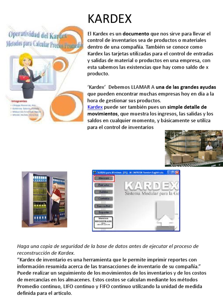 Qué es y para qué sirve el Kardex | PDF