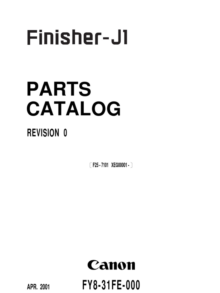 Canon FinisherJ1 Parts Catalog PDF Belt (Mechanical) Screw
