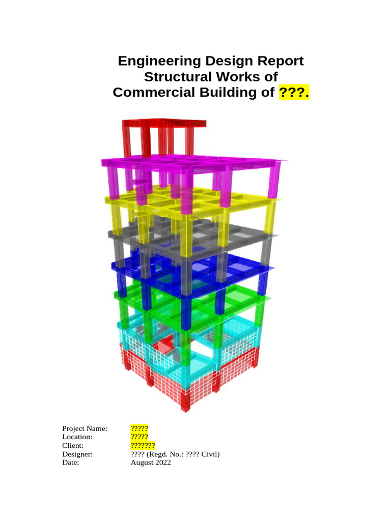 Structural Design Report | PDF | Beam (Structure) | Structural Load