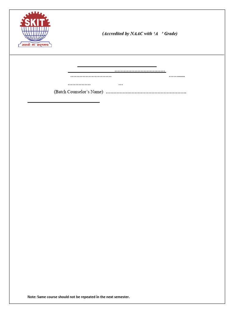 Foundation Course Report - Format | PDF