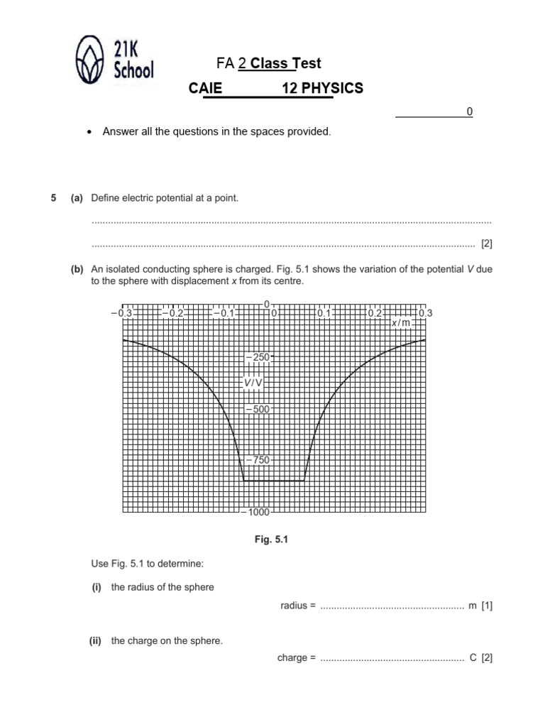 CAIE 12 FA 2 08_09_2023 | PDF | Oscillation | Force
