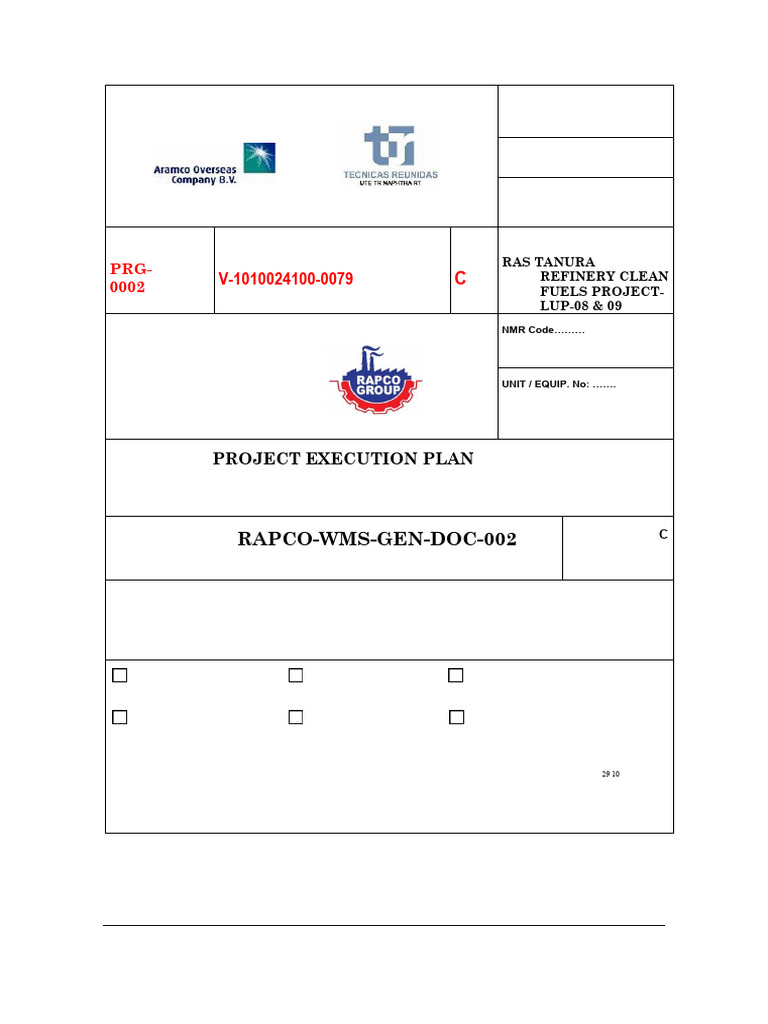 Project Execution Plan PDF | PDF | Specification (Technical Standard)
