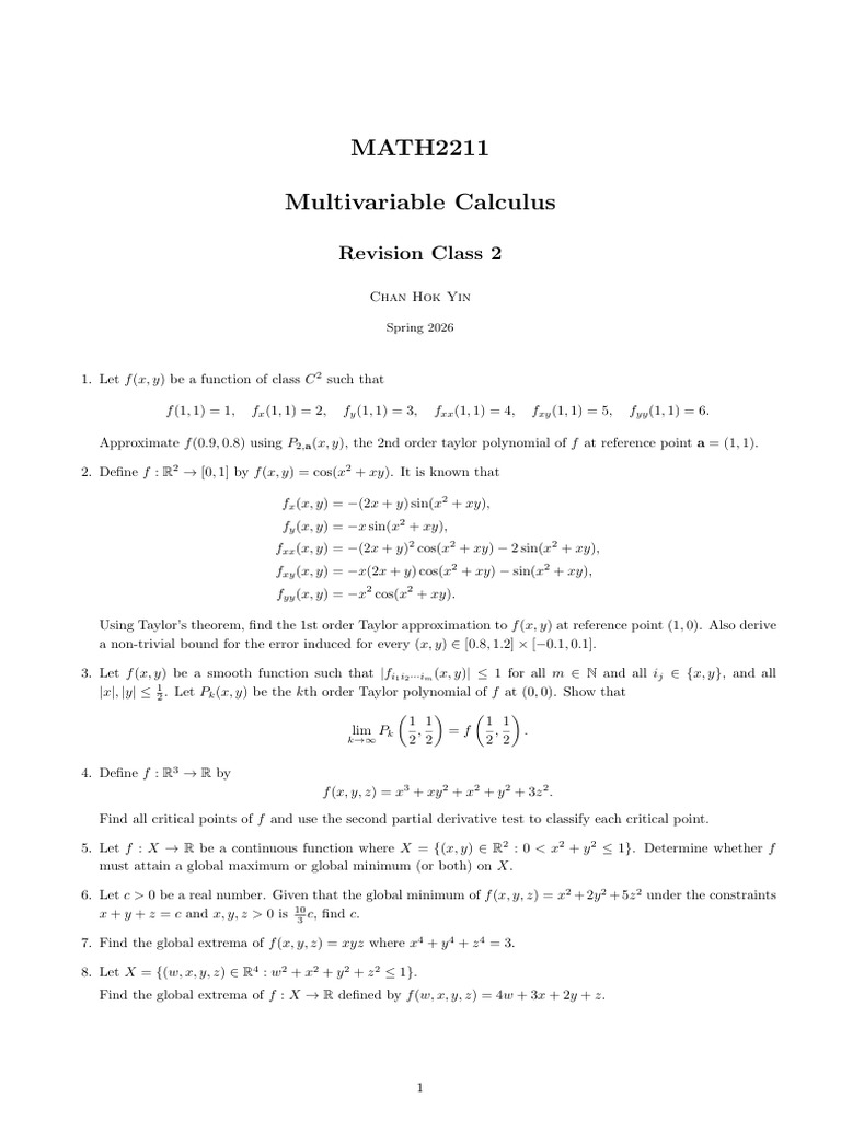 Class 2 Exercise REVISED 6fc987bd72af89c822450da5cf90f83e | PDF ...