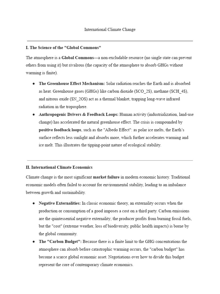 International Climate Change | PDF | Greenhouse Gas | Climate Change