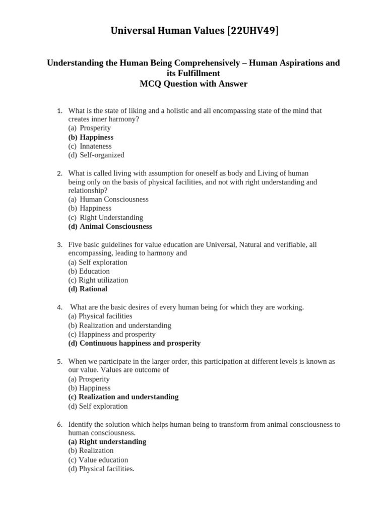 Uhv Master | PDF | Consciousness | Happiness