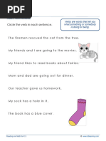 Grade 3 Verbs Worksheets | PDF | Verb | Subject (Grammar)