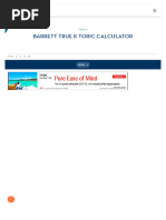 Barrett Toric IOL Calculator v2.0 | PDF