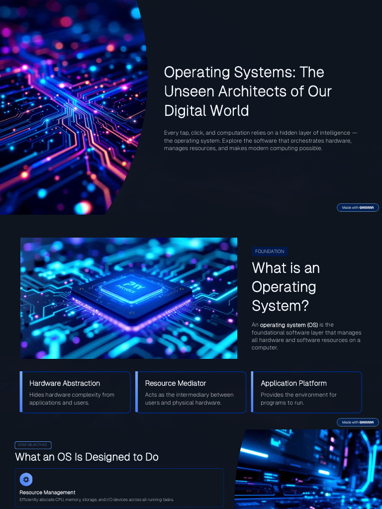 Operating Systems the Unseen Architects of Our Digital World | PDF ...