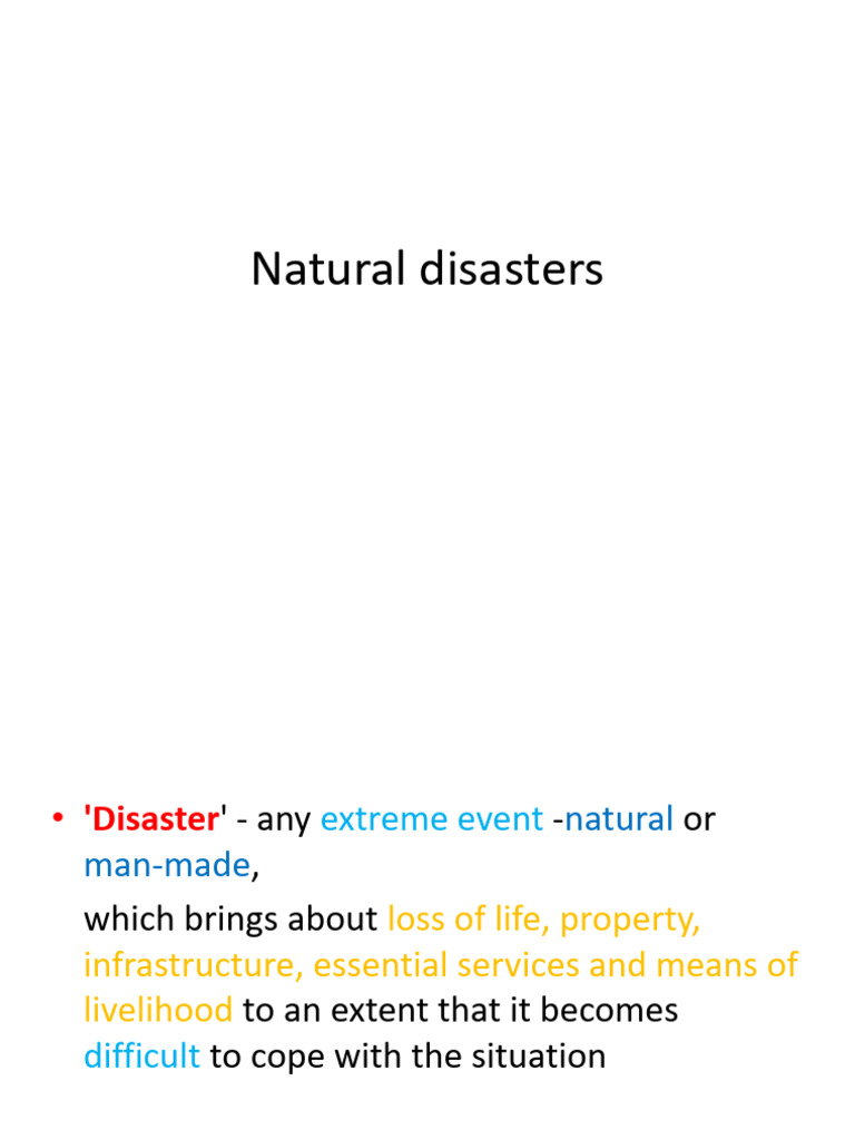 Natural Disasters - 1. Class | PDF | Natural Disasters | Flood