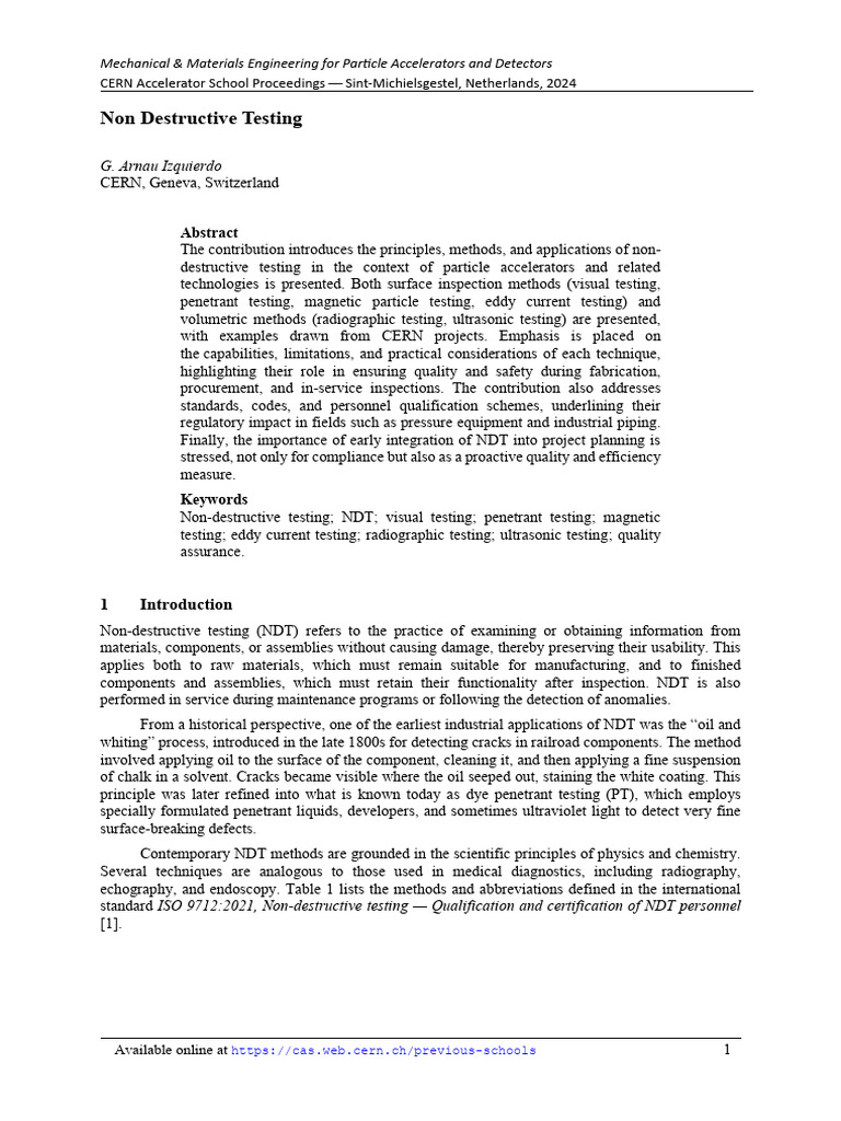 Non Destructive Testing | PDF | Nondestructive Testing | Radiography