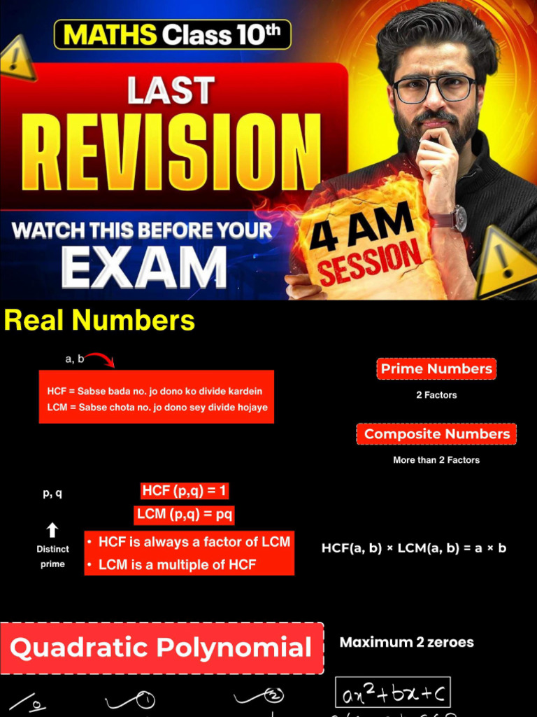 Notes maths class 10 | PDF