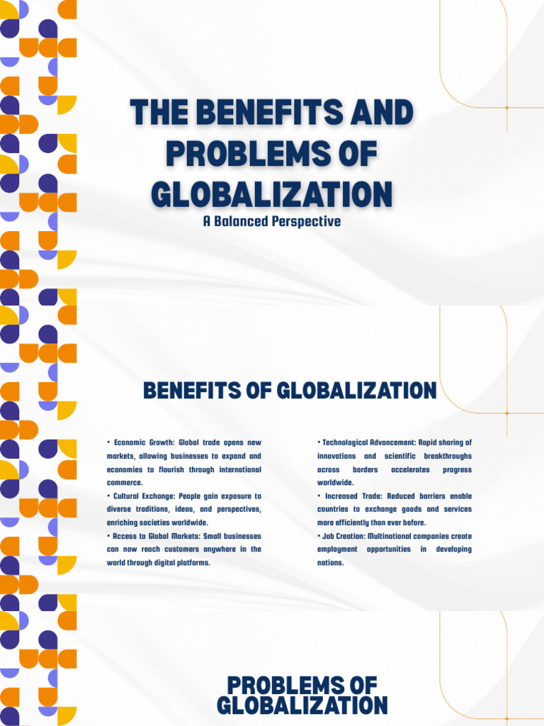 The Benefis and Problems of Globalization | PDF | Globalization ...