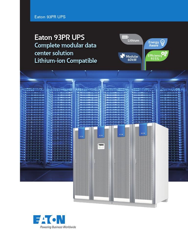 Brochure Eaton 93PR 1200 UPS 202101EN | PDF | Data Center | Scalability