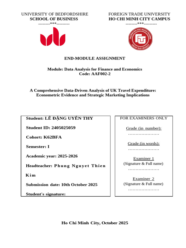 Data analysis for Finance and Economics Oficial | PDF | Student's T ...