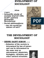 Development of Sociology and Anthropology